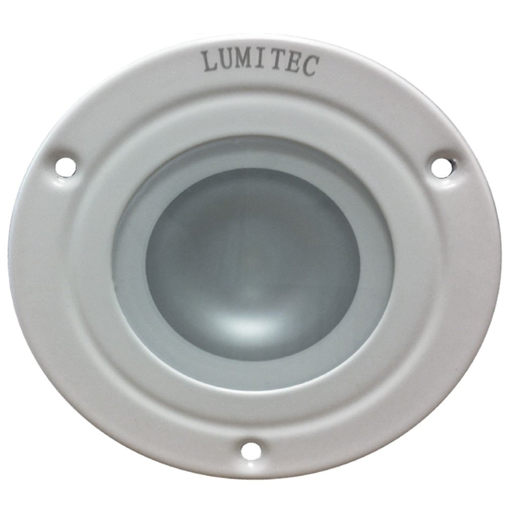 Lumitec Shadow - Flush Mount Down Light - White Finish - 3-Color Red/Blue Non-Dimming w/White Dimming [114128] - Houseboatparts.com