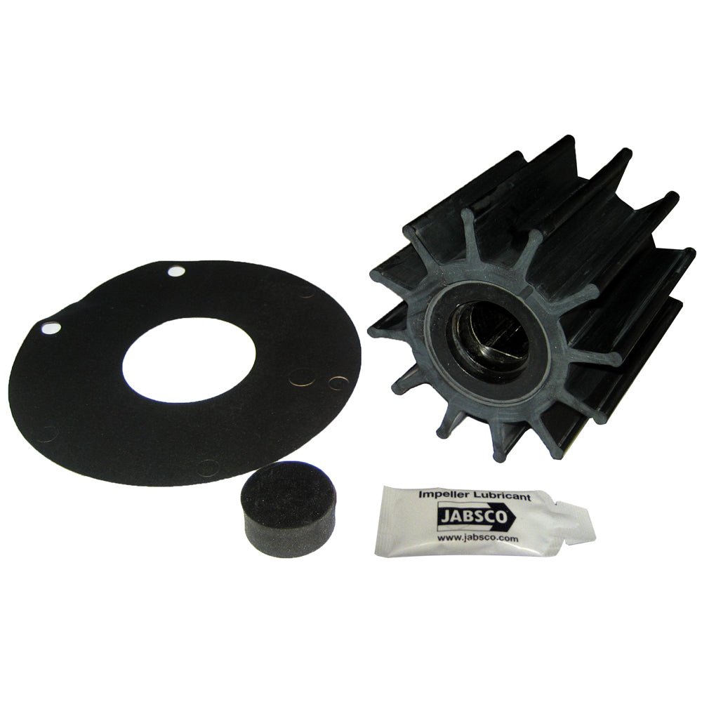 Jabsco Impeller Kit - 12 Blade - Neoprene - 3-" Diameter - Plastic Insert - Double Flat Drive [17370-0001-P] - Houseboatparts.com