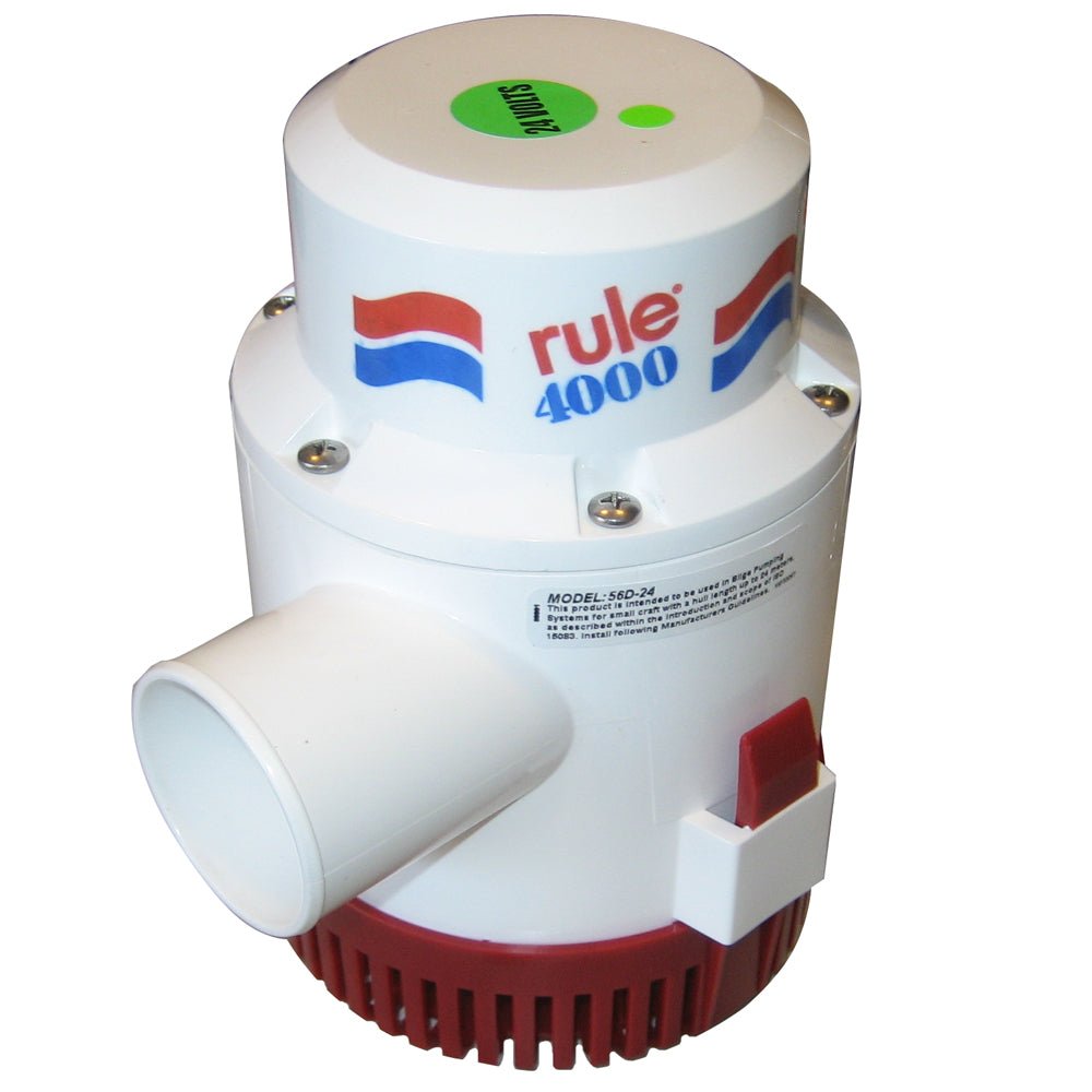 Rule 4000 Non-Automatic Bilge Pump - 24V [56D-24] - Houseboatparts.com