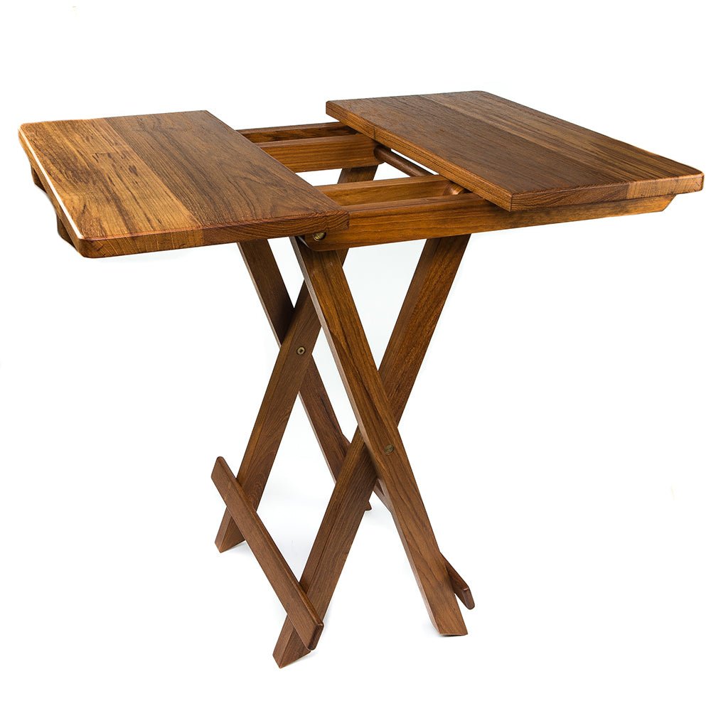 Whitecap Teak Solid Top Fold Away Table [60031] - Houseboatparts.com