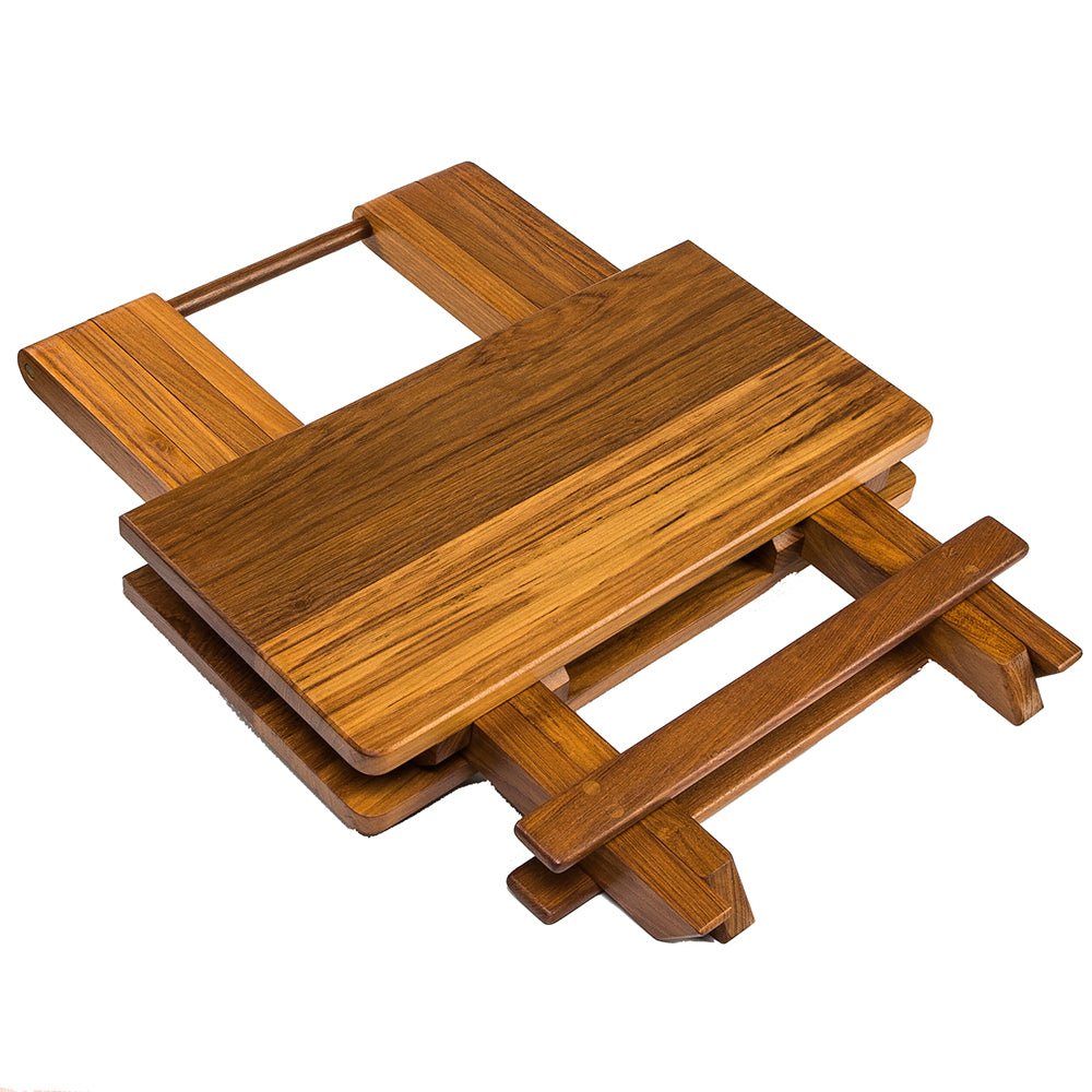 Whitecap Teak Solid Top Fold Away Table [60031] - Houseboatparts.com