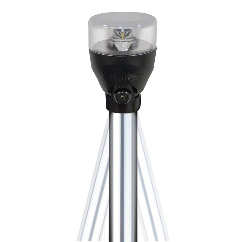 Attwood LED Articulating All Around Light - 24" Pole [5530-24A7] - Houseboatparts.com