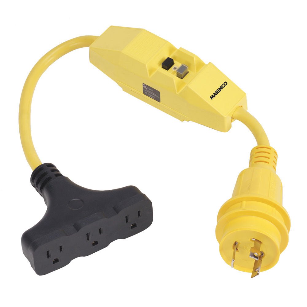 Marinco Dockside 30A to 15A Adapter with GFI [199128] - Houseboatparts.com