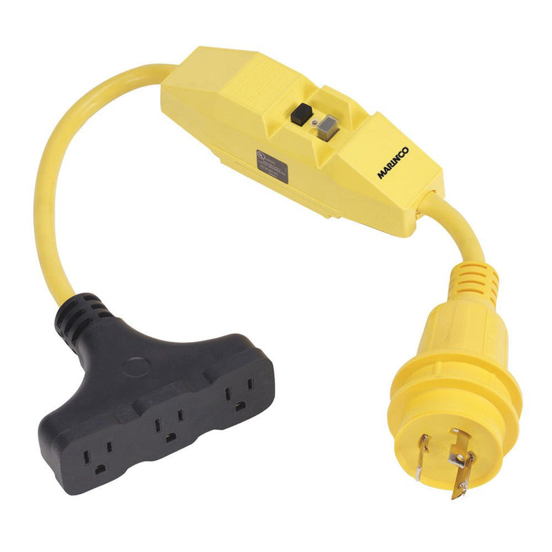 Marinco Dockside 30A to 15A Adapter with GFI [199128] - Houseboatparts.com