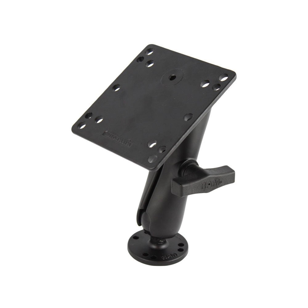 RAM Mount 4.75" Square Base VESA 75mm & 100mm Hole Patterns w/Surface Mount - 1.5" Rubber Ball Size [RAM-101U-246] - Houseboatparts.com