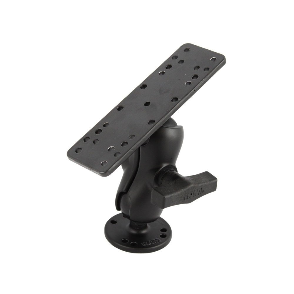 RAM Mount Marine Electronics Mount Short Arm Gimbal Bracket [RAM-111U-B] - Houseboatparts.com