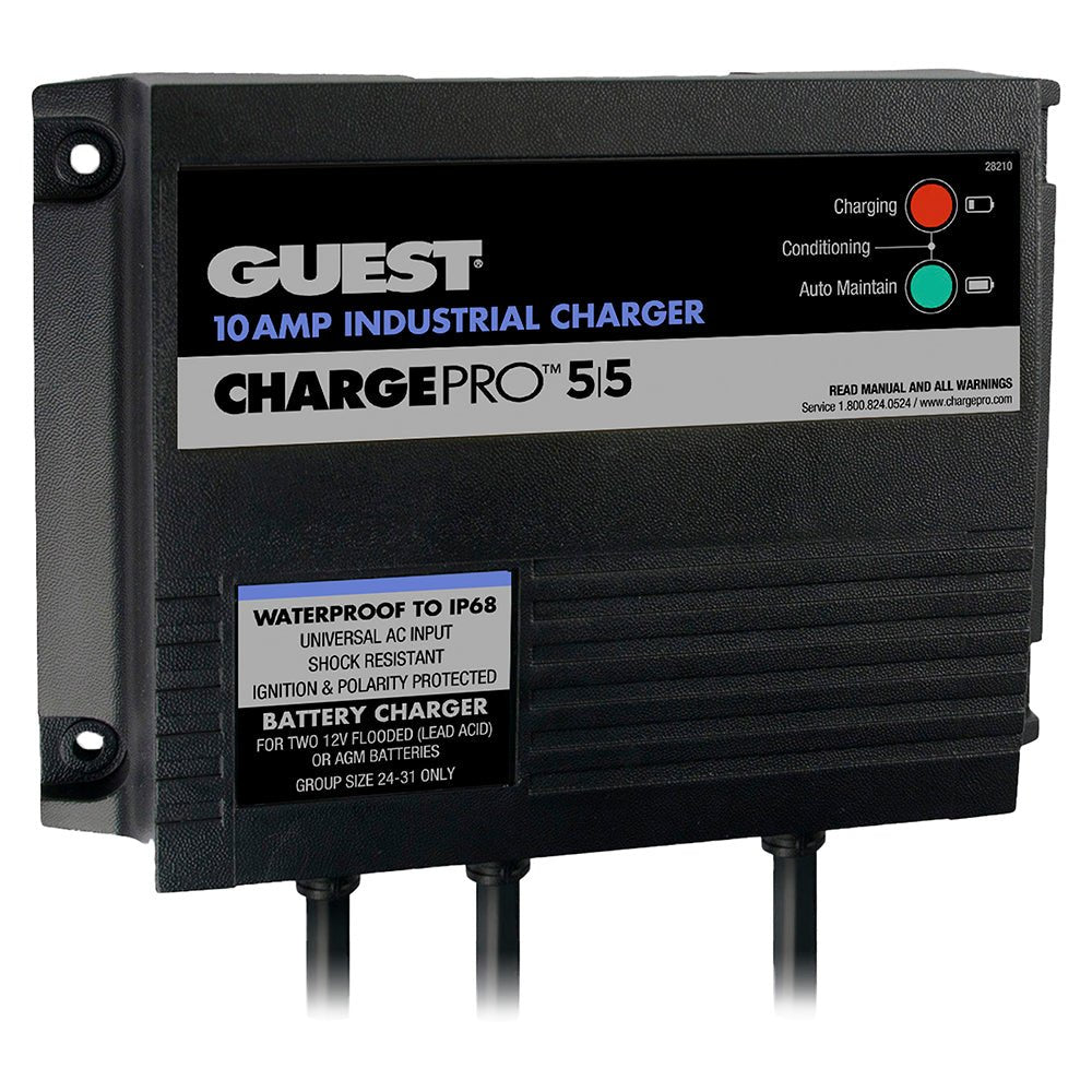 Guest 10AMP - 12/24V 2 Bank 120V Input On-Board Battery Charger [28210] - Houseboatparts.com