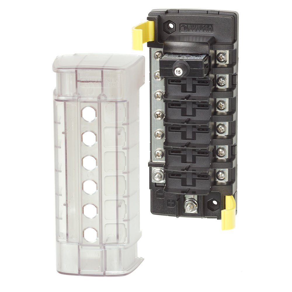 Blue Sea 5052 ST CLB Circuit Breaker Block - 6 Position w/Negative Bus [5052] - Houseboatparts.com