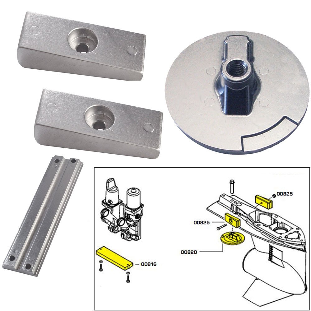 Tecnoseal Anode Kit w/Hardware - Mercury Verado 4 - Zinc [20814] - Houseboatparts.com