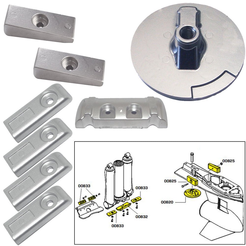 Tecnoseal Anode Kit w/Hardware - Mercury Verado 6 - Zinc [20816] - Houseboatparts.com