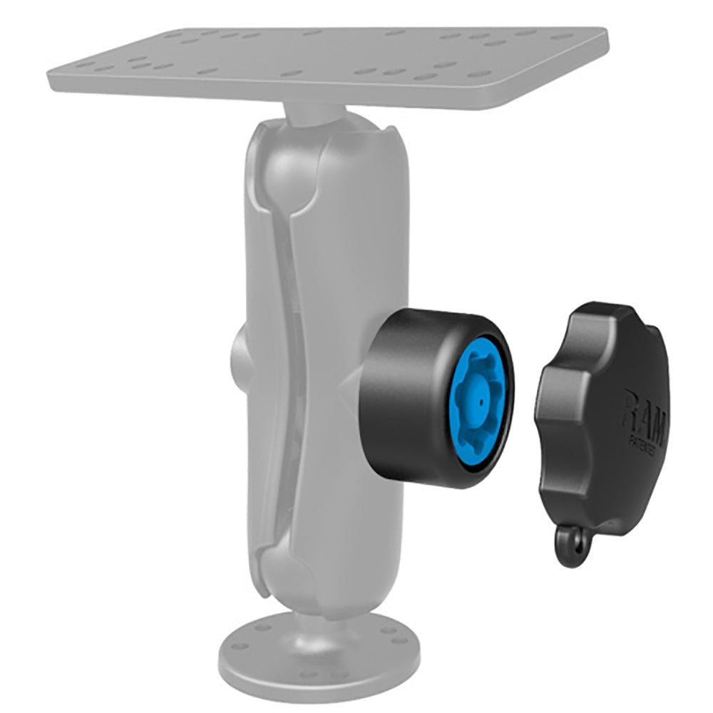 RAM Mount Mixed Combination Pin-Lock Security Knob & Key Knob f/1.5" Diameter C Size Arms [RAP-S-KNOB5U] - Houseboatparts.com