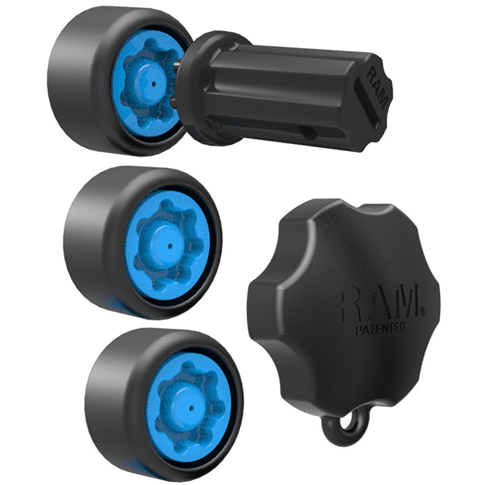 RAM Mount RAM Pin-Lock Security Kit f/Single Swing Arms Gimbal Brackets [RAP-S-KNOBG-109U] - Houseboatparts.com