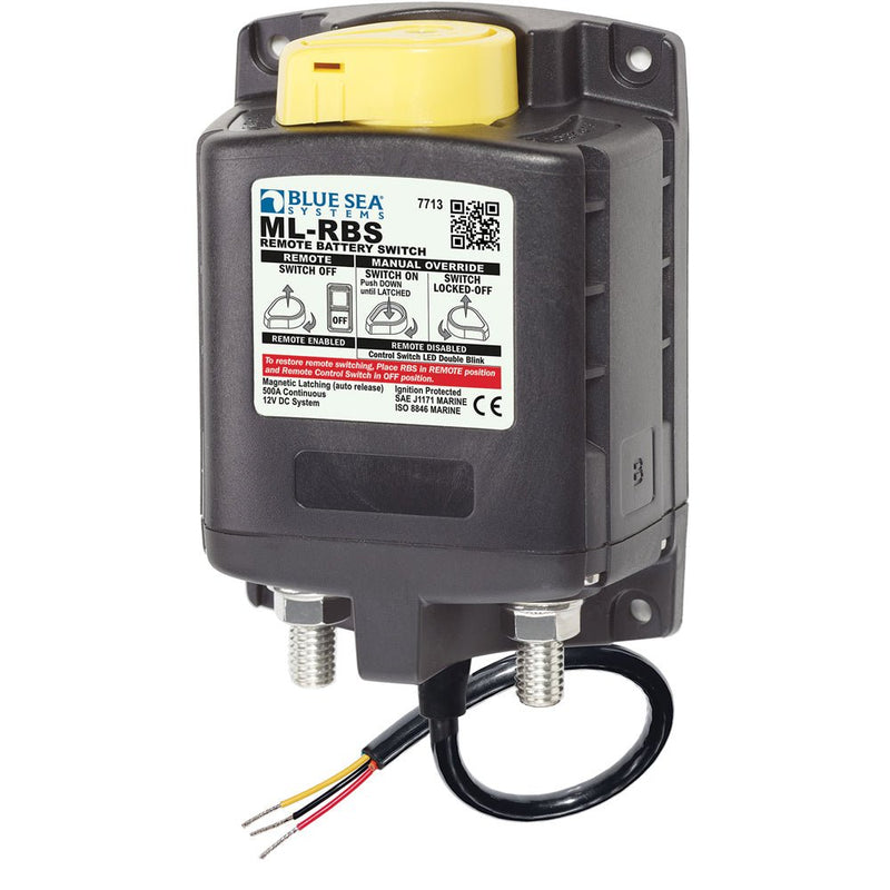 Blue Sea 7713 ML-RBS Remote Battery Switch w/Manual Control Release - 12V [7713] - Houseboatparts.com