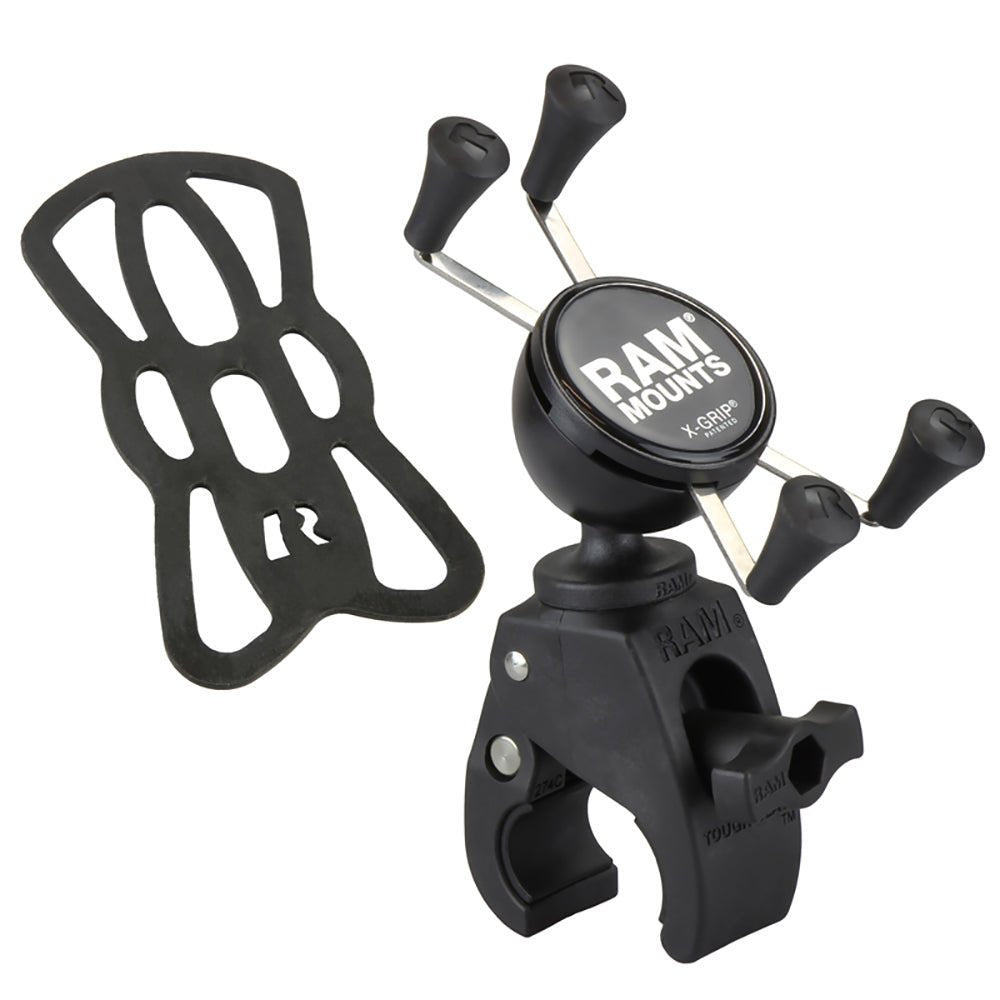 RAM Mount Tough-Claw Mount w/Universal X-Grip Phone Holder [RAM-HOL-UN7-400U] - Houseboatparts.com