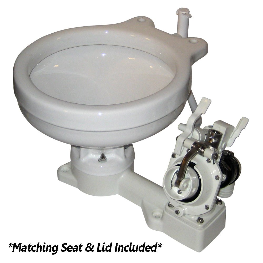 Raritan Fresh Head - Fresh Water Flush - Manual - Household Style - Right Hand Operation [25H00] - Houseboatparts.com