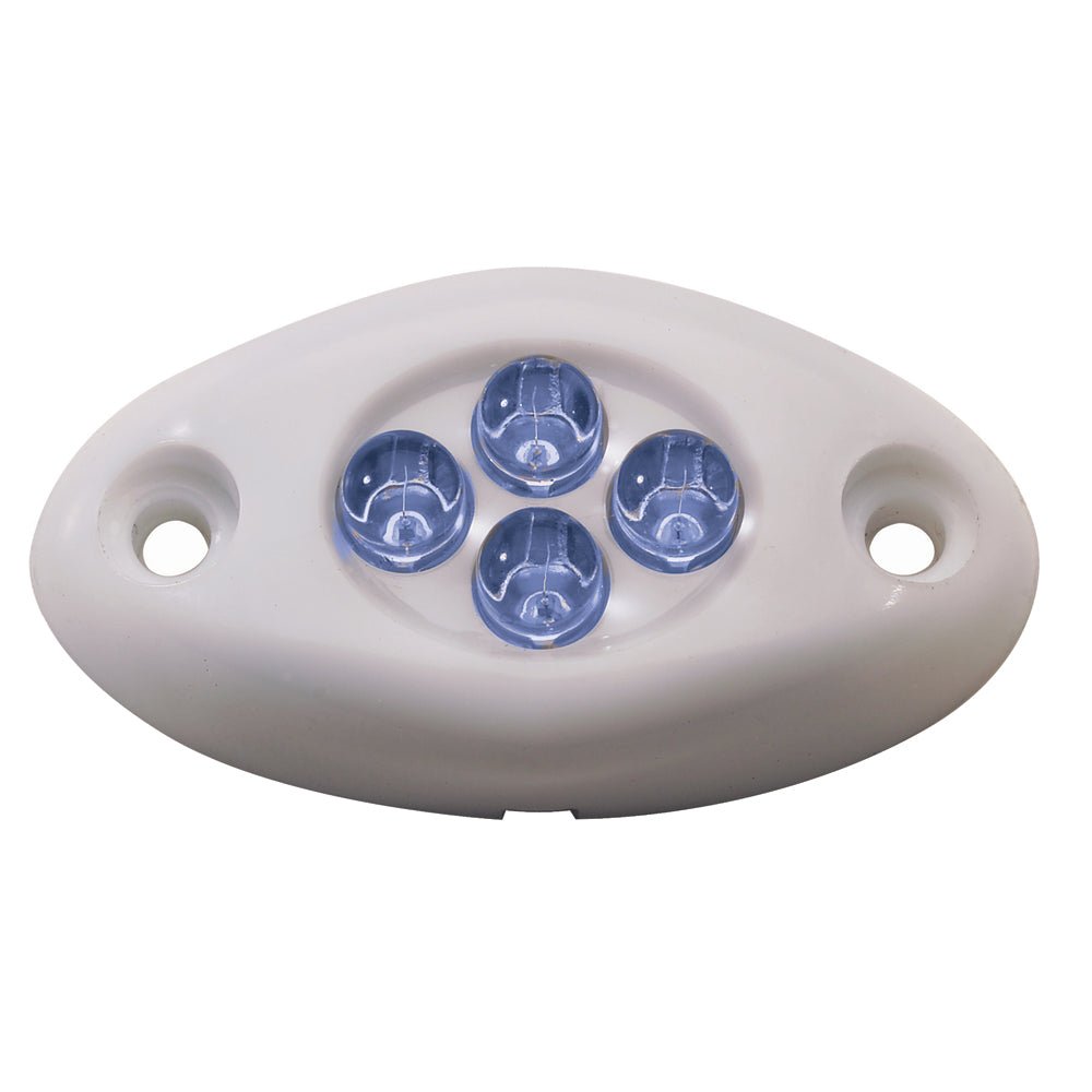 Innovative Lighting Courtesy Light - 4 LED Surface Mount - Blue LED/White Case [004-2100-7] - Houseboatparts.com