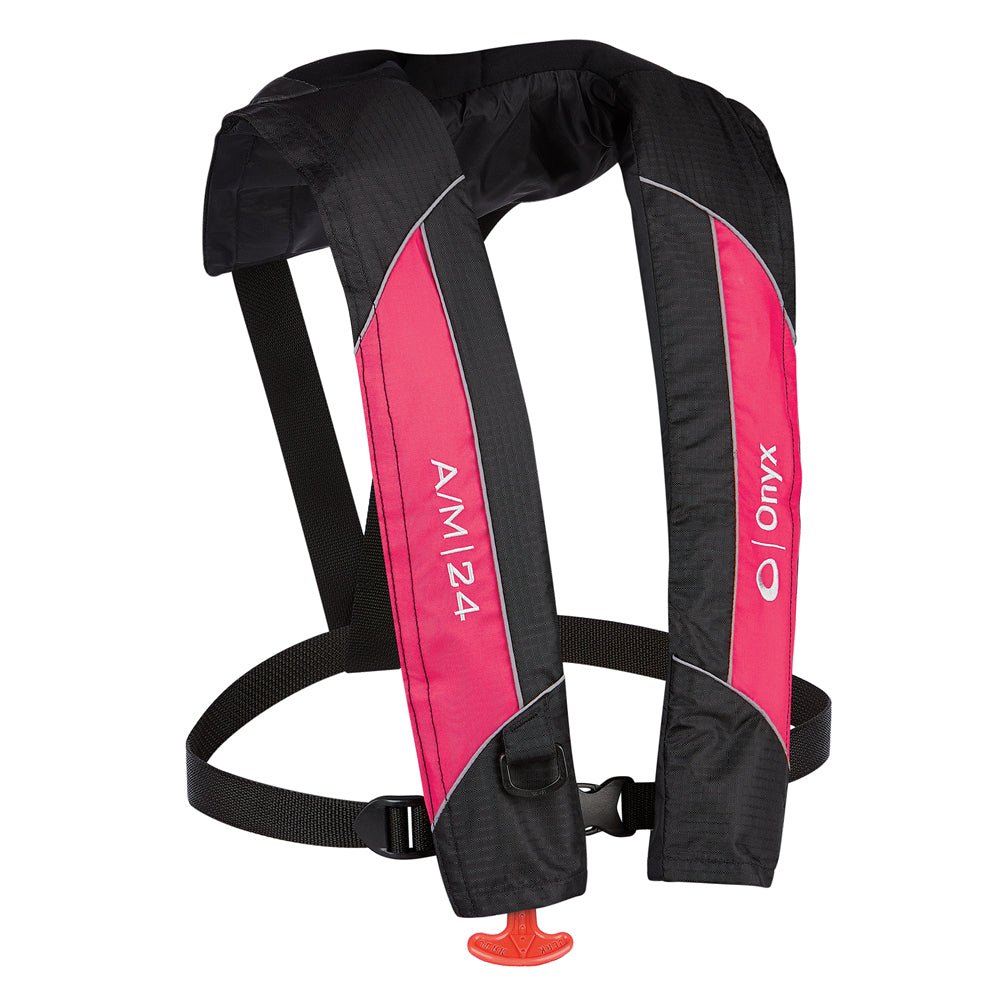 Onyx A/M-24 Automatic/Manual Inflatable PFD Life Jacket - Pink [132000-105-004-14] - Houseboatparts.com