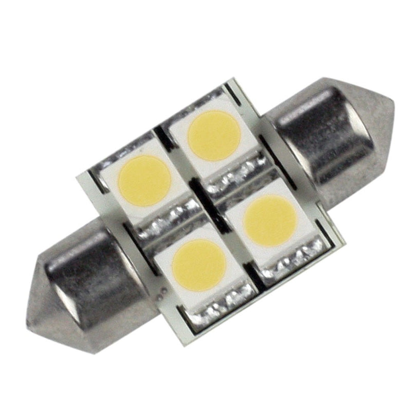 Lunasea Pointed Festoon 4 LED Light Bulb - 31mm - Cool White [LLB-202C-21-00] - Houseboatparts.com