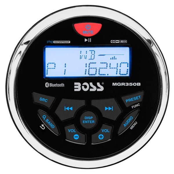 Boss Audio MGR350B Marine Stereo w/AM/FM/BT/USB [MGR350B] - Houseboatparts.com
