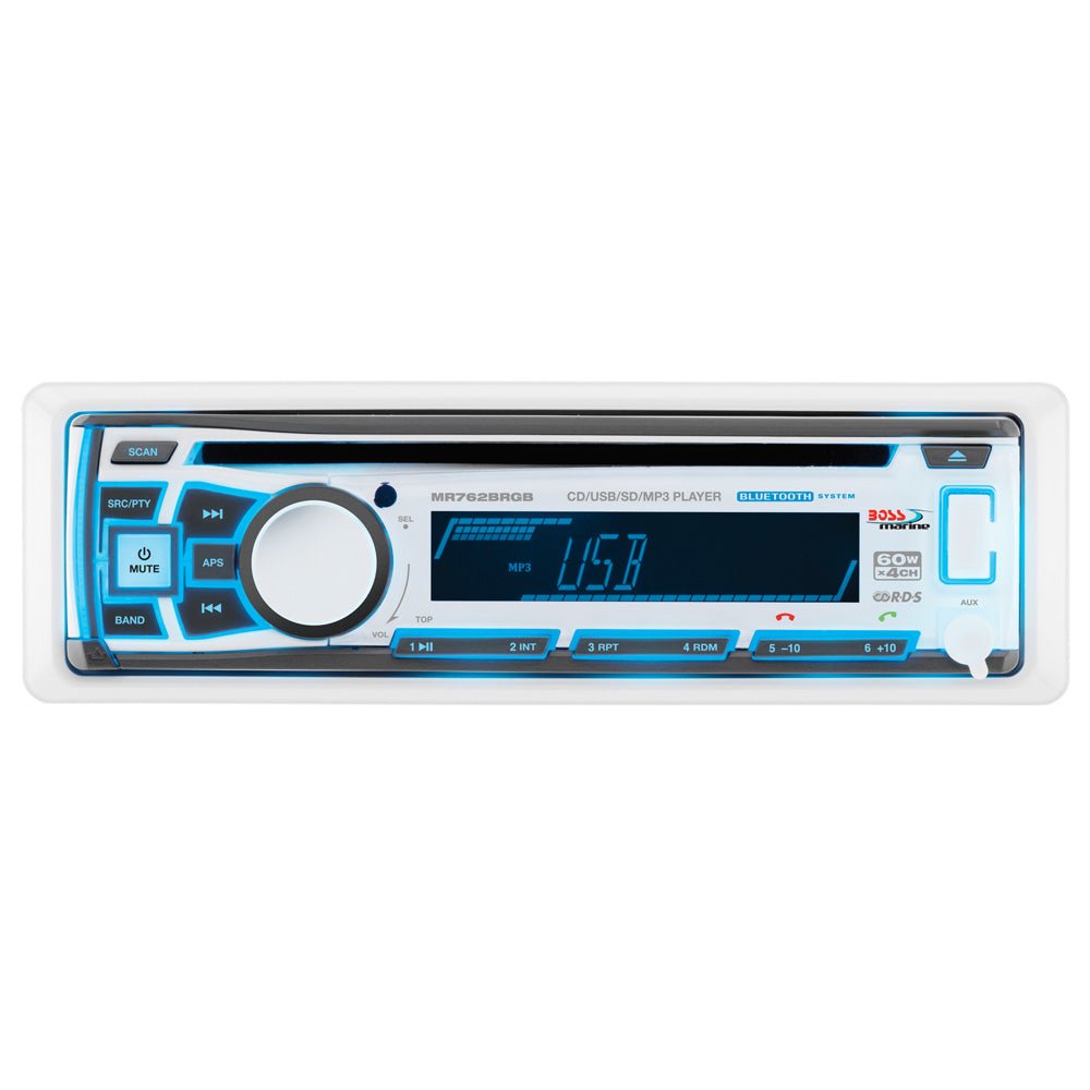 Boss Audio MR762BRGB Marine Stereo w/AM/FM/CD/BT/USB [MR762BRGB] - Houseboatparts.com