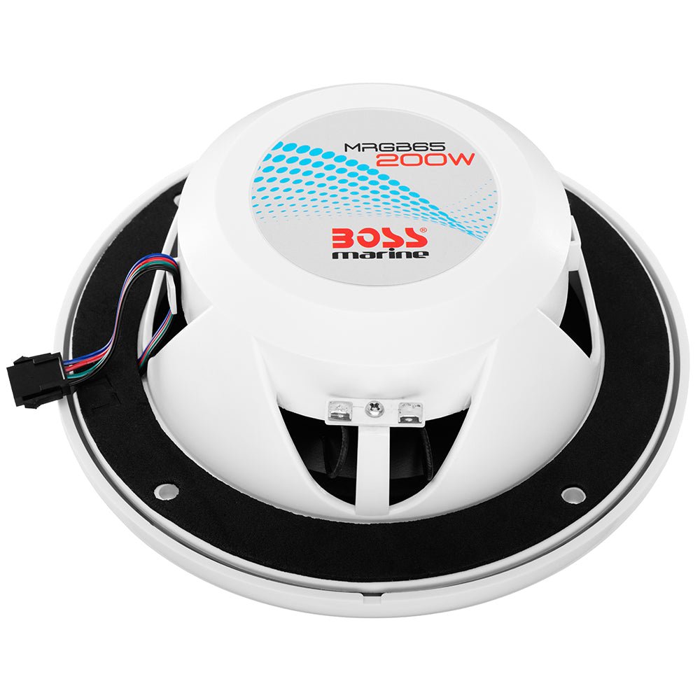 Boss Audio 6.5" MRGB65 Speakers w/RGB Lighting - White - 200W [MRGB65] - Houseboatparts.com