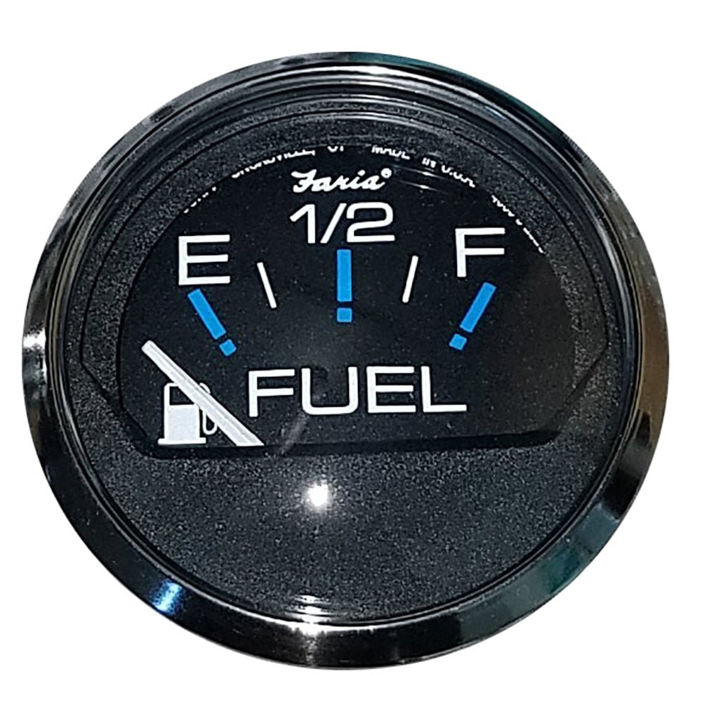 Faria Chesapeake Black 2" Fuel Level Gauge (E-1/2-F) [13701] - Houseboatparts.com