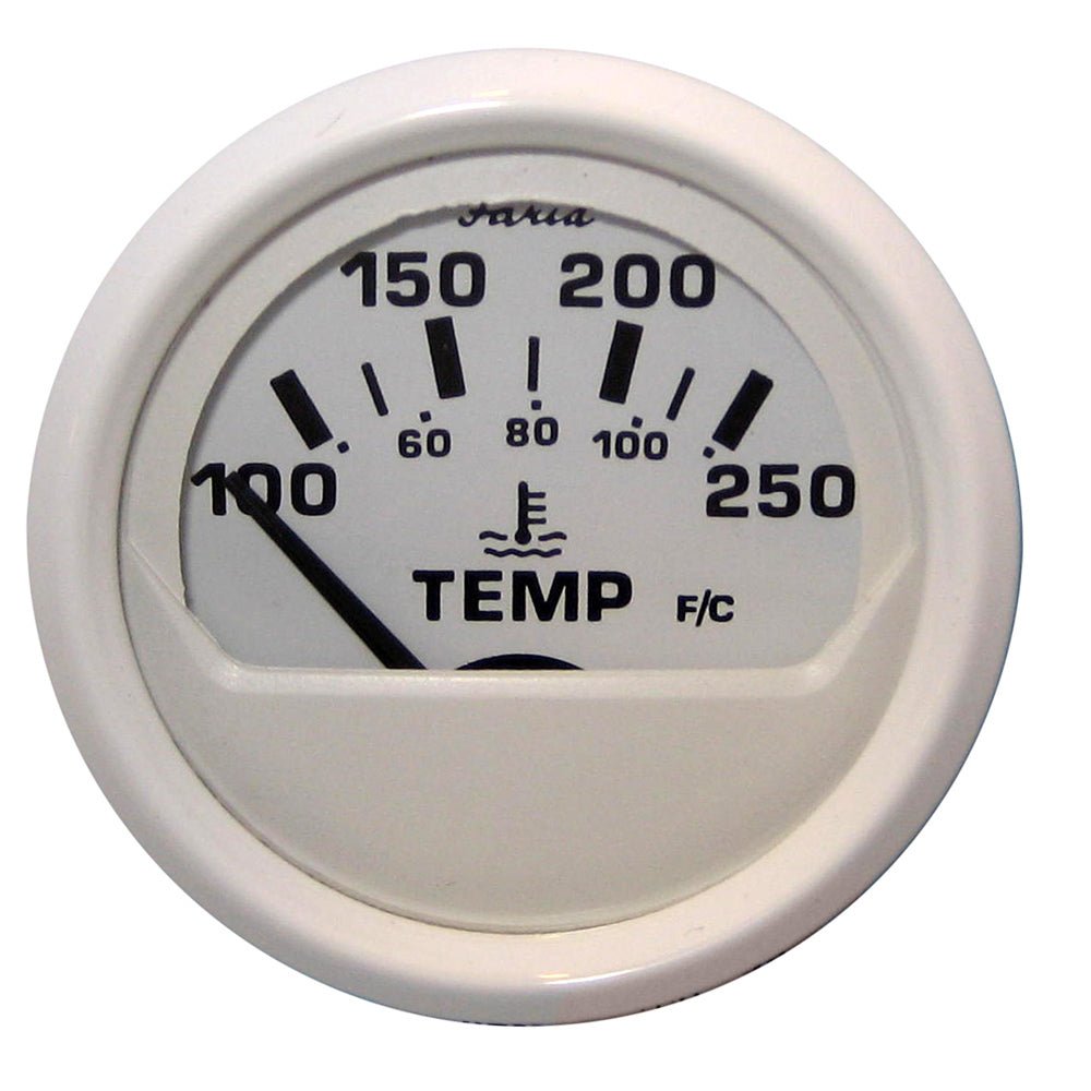 Faria Dress White 2" Water Temperature Guage (100-250 DegreeF) [13110] - Houseboatparts.com