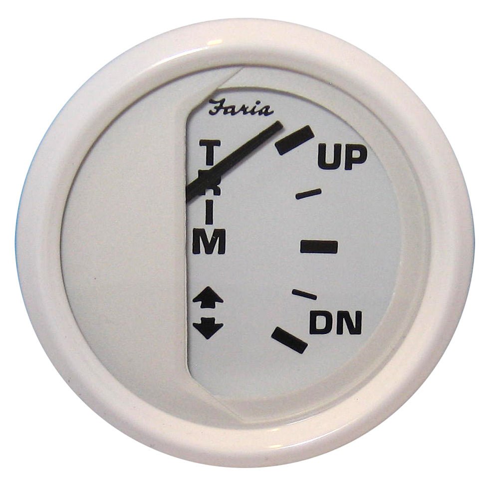 Faria Dress White 2" Trim Gauge (J/E/Suzuki Outboard) [13123] - Houseboatparts.com