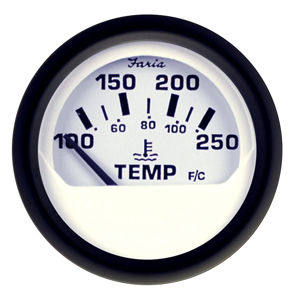 Faria Euro White 2" Water Temperature Gauge (100-250 DegreeF) [12904] - Houseboatparts.com