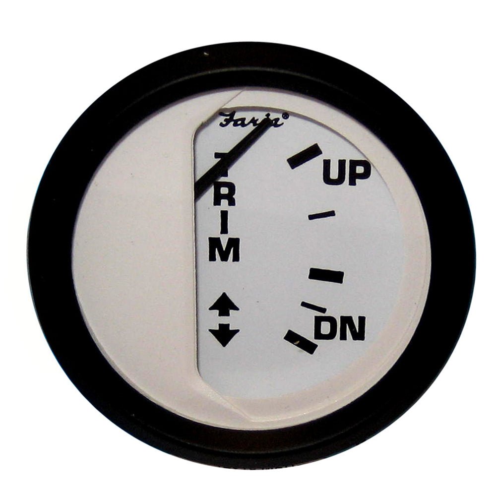 Faria Euro White 2" Trim Gauge f/ Mercury / Mariner /Mercruiser/Volvo DP/ Yamaha 01 and Newer [12916] - Houseboatparts.com