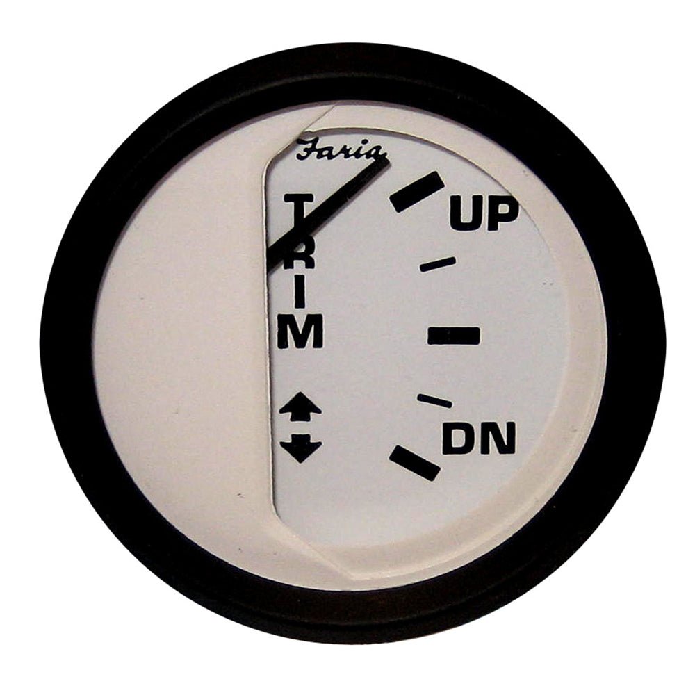 Faria Euro White 2" Trim Gauge f/ Johnson/Evinrude/Suzuki (Outboard) [12915] - Houseboatparts.com