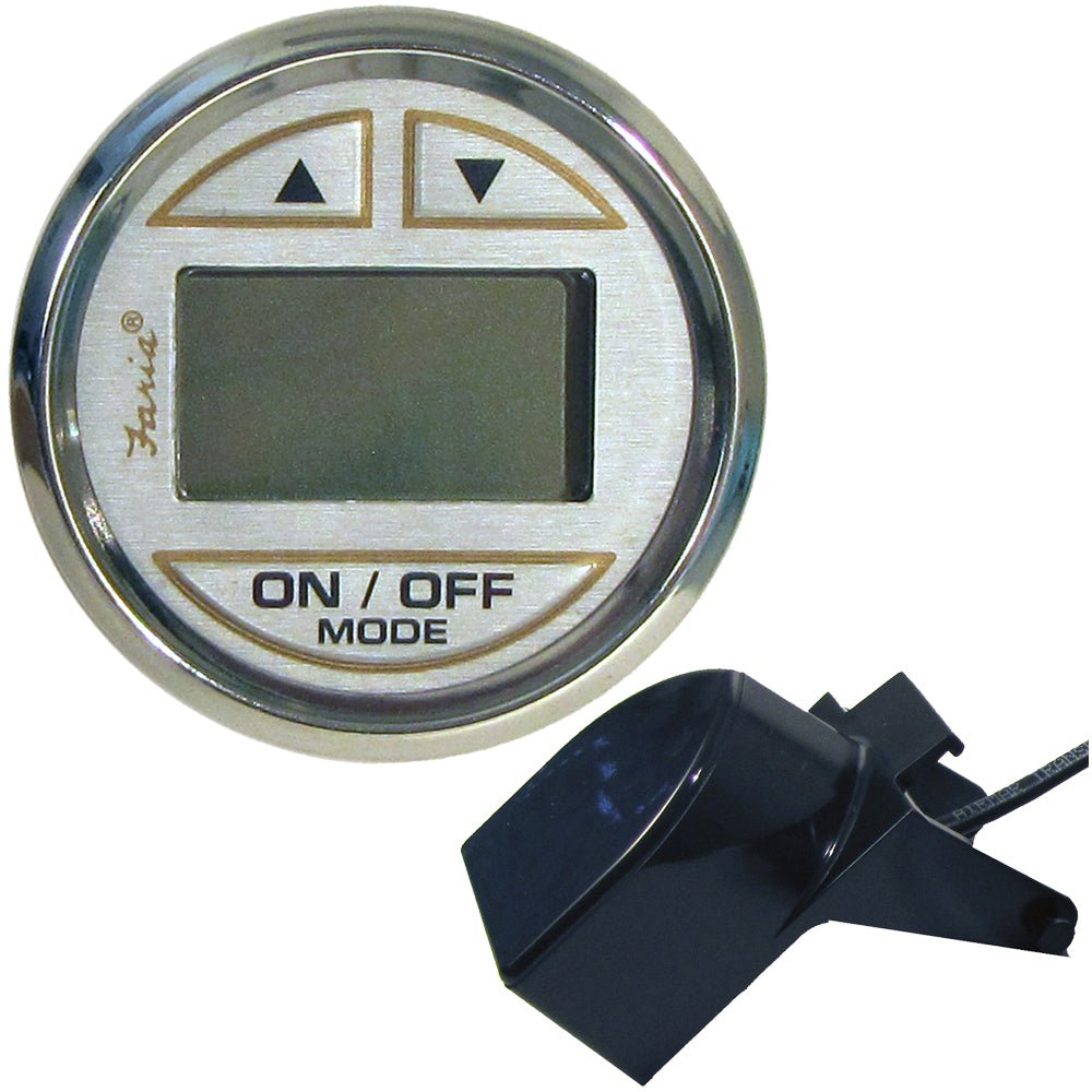 Faria Kronos 2" Depth Sounder w/Transom Mount Transducer [19150] - Houseboatparts.com