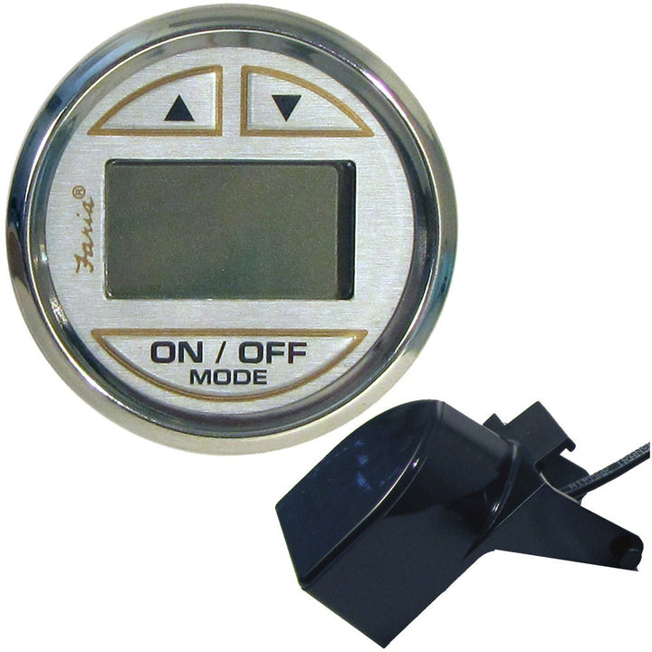 Faria Kronos 2" Depth Sounder w/Transom Mount Transducer [19150] - Houseboatparts.com