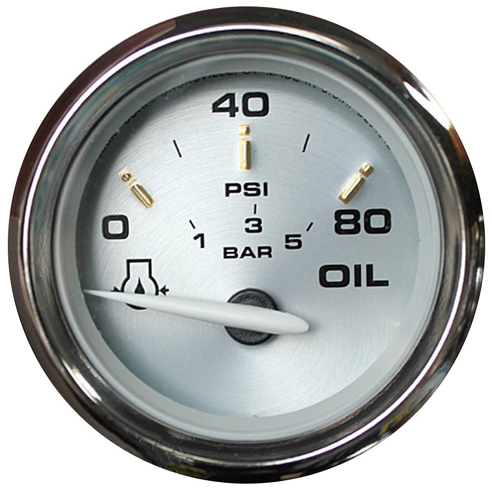 Faria Kronos 2" Oil Pressure Gauge - 80 PSI [19002] - Houseboatparts.com