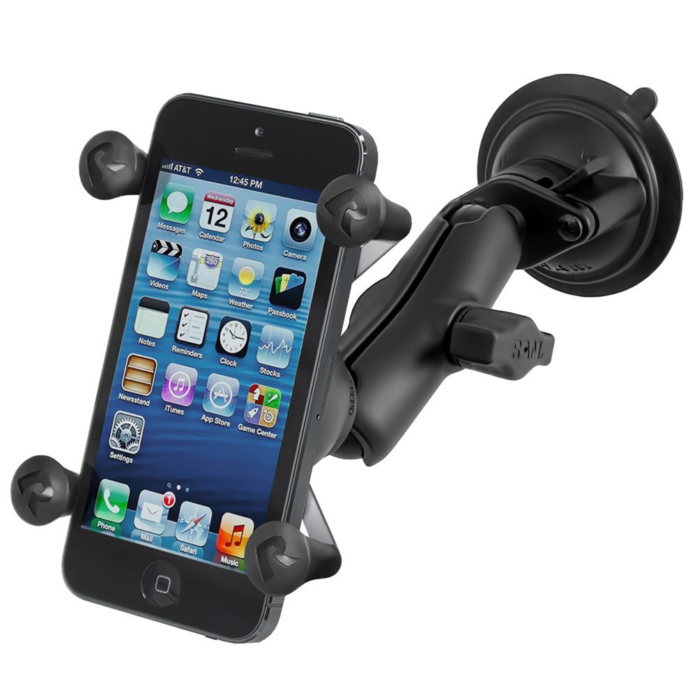 RAM Mount Twist Lock Suction Cup Mount w/Universal X-Grip Cell Phone Holder [RAM-B-166-UN7U] - Houseboatparts.com