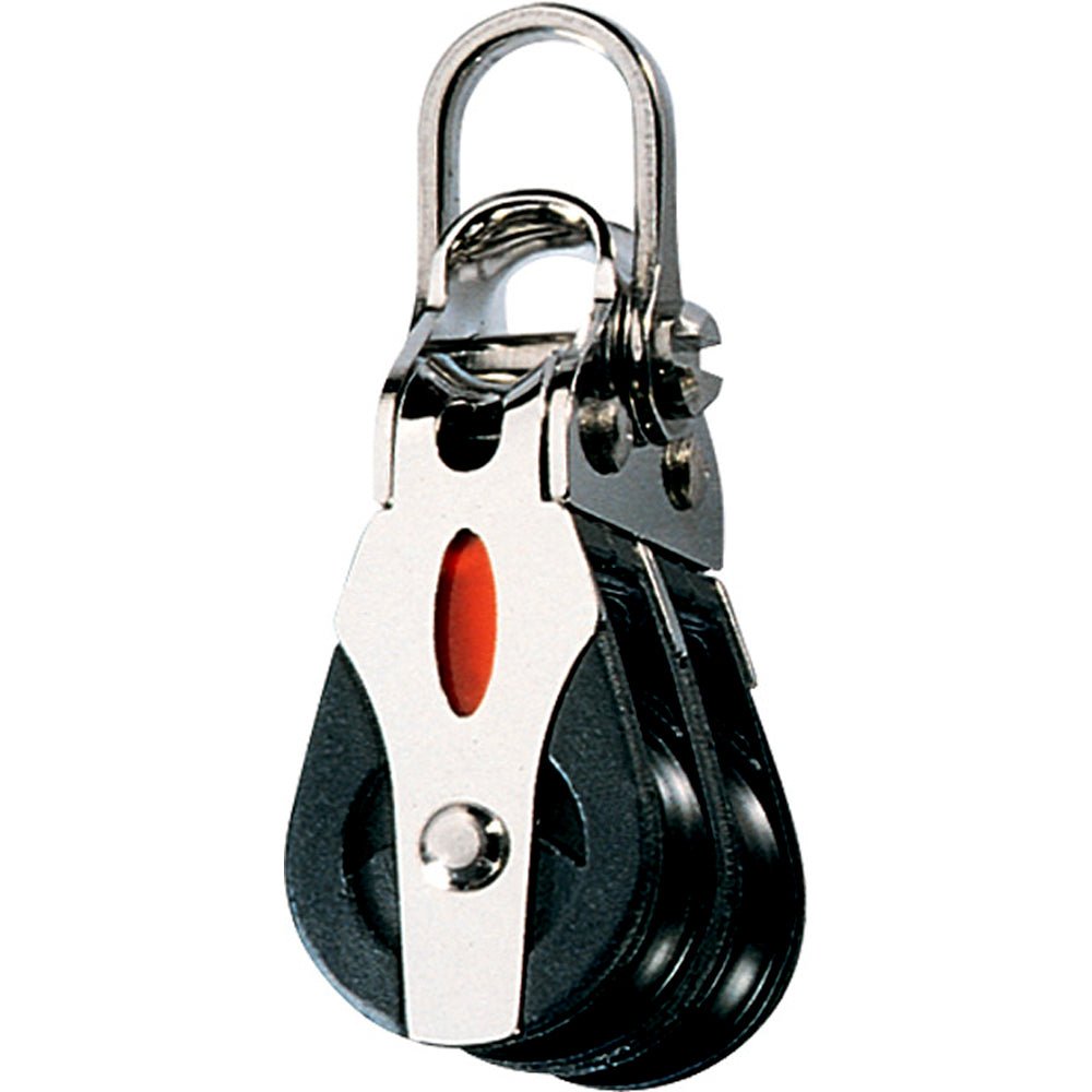 Ronstan Series 20 Ball Bearing Block - Double - 2-Axis Shackle Head [RF20202] - Houseboatparts.com