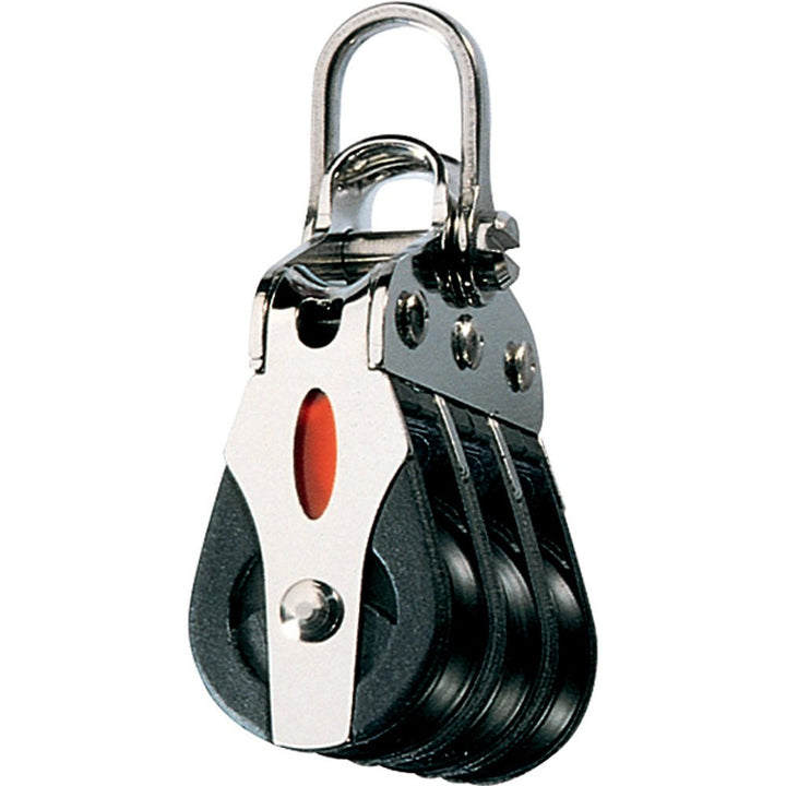 Ronstan Series 20 ball Bearing Block - Triple - 2-Axis Shackle head [RF20302] - Houseboatparts.com