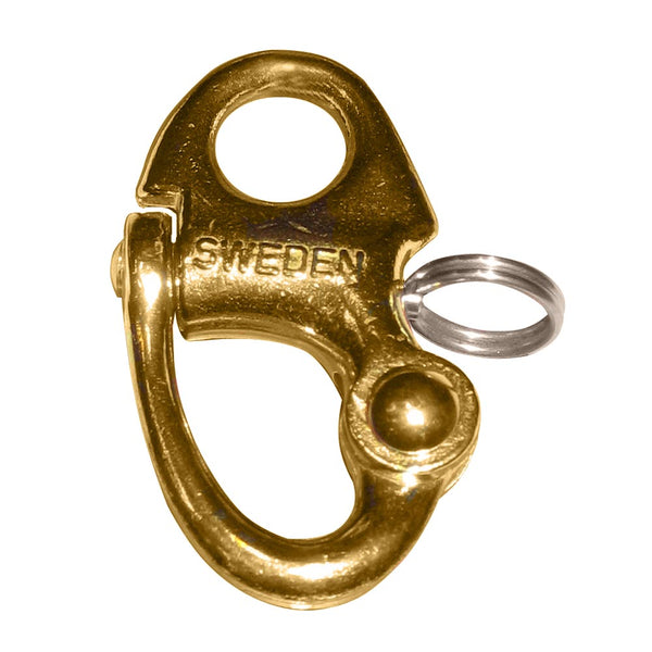 Ronstan Brass Snap Shackle - Fixed Bail - 59.3mm (2-5/16") Length [RF6002] - Houseboatparts.com