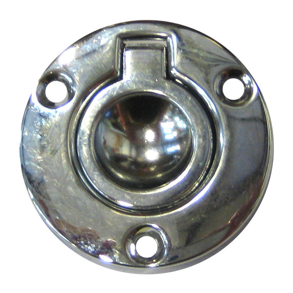 Perko Round Flush Ring Pull - 2" - Chrome Plated Zinc [1232DP2CHR] - Houseboatparts.com