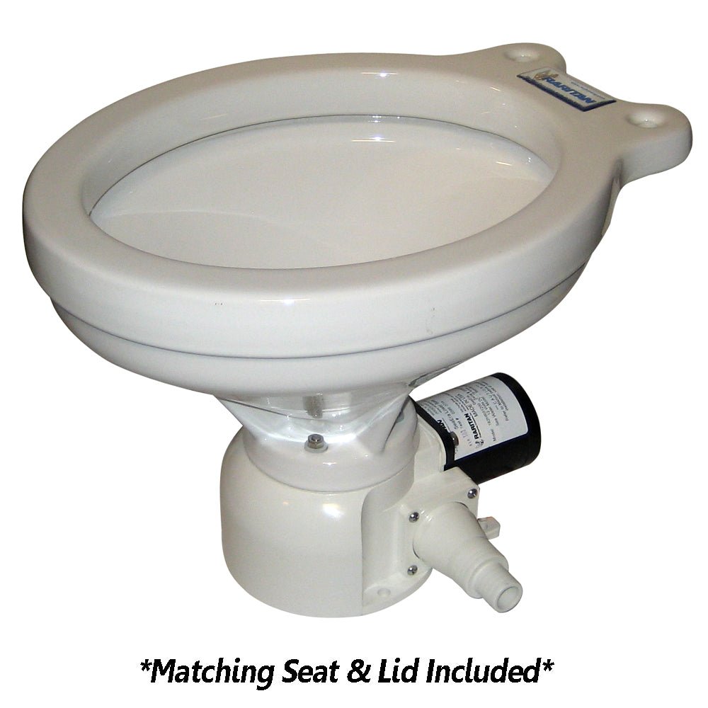 Raritan Sea Era Toilet - Household Style - Remote Intake Pump - Straight 90 Discharge - Smart Toilet Control - 12v [162HR012] - Houseboatparts.com