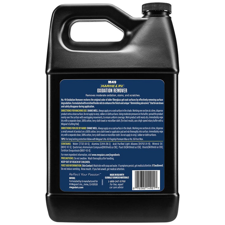 Meguiar's 49 Mirror Glaze HD Oxidation Remover - 1 Gallon [M4901] - Houseboatparts.com