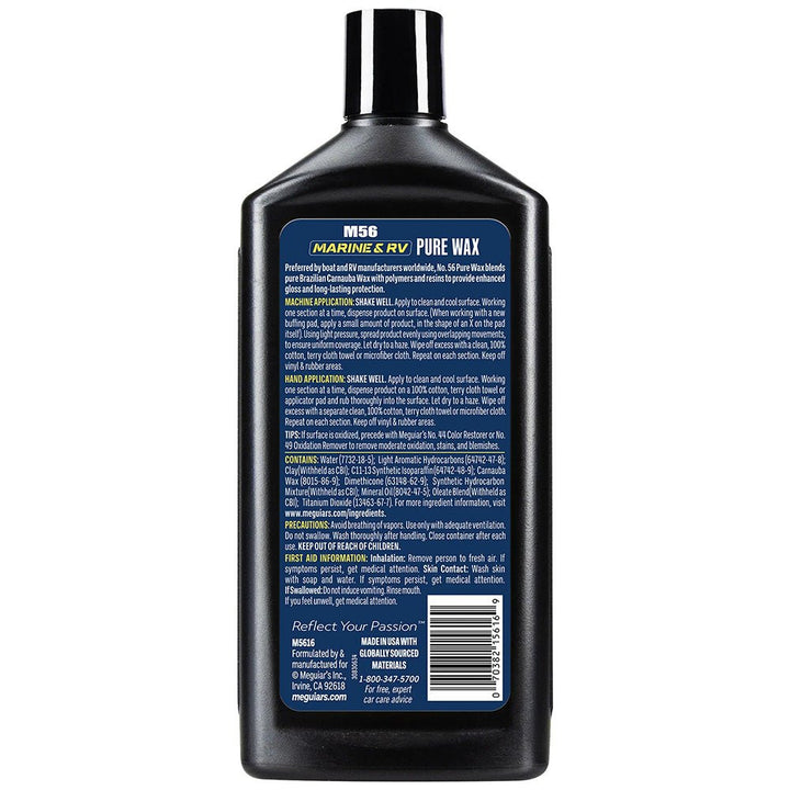 Meguiar's 56 Boat/RV Pure Wax - 16oz [M5616] - Houseboatparts.com