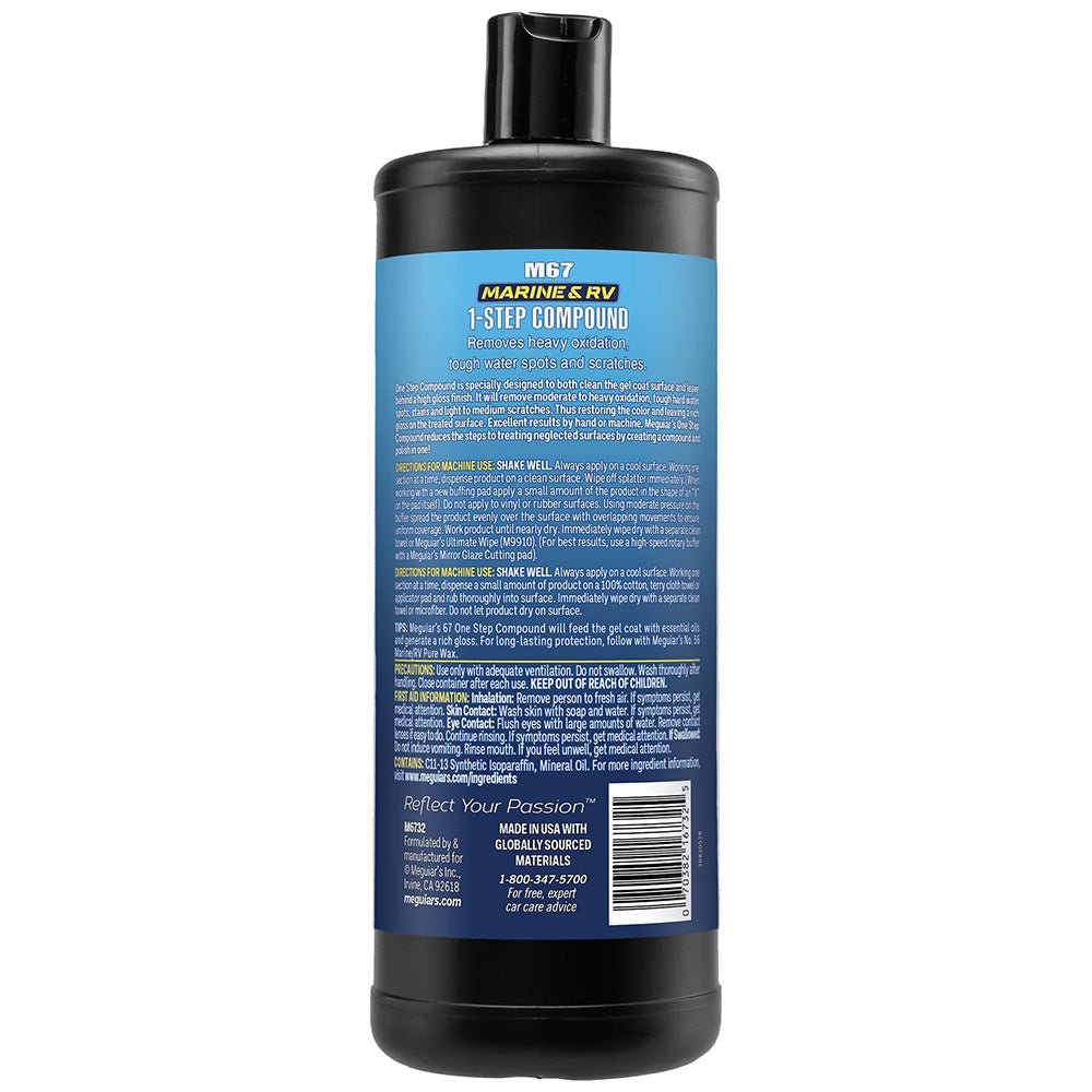 Meguiar's 67 One - Step Compound - 32oz [M6732] - Houseboatparts.com