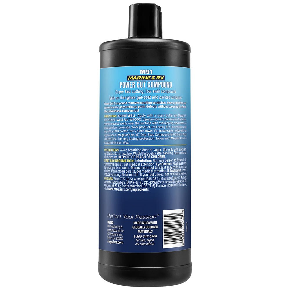 Meguiar's 91 Marine/RV Pro Grade Power Cut Compound - 32oz [M9132] - Houseboatparts.com