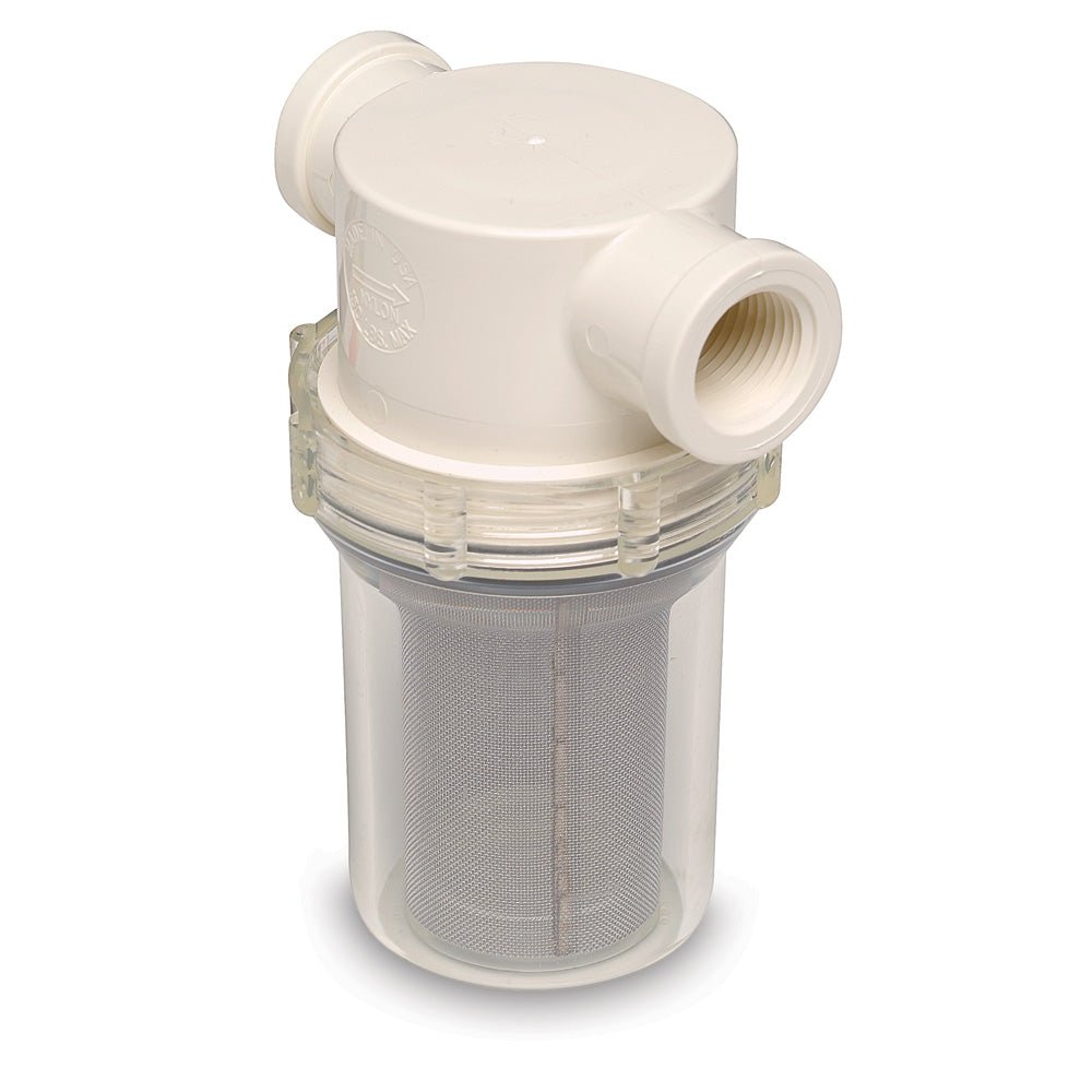 Shurflo by Pentair 3/4" Raw Water Strainer w/Bracket Fittings - 50 Mesh Screen [253-221-01] - Houseboatparts.com