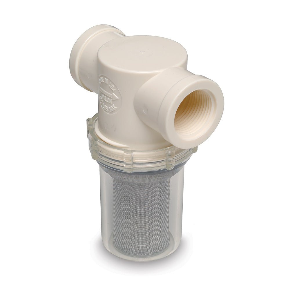 Shurflo by Pentair 1 - 1/4" Raw Water Strainer w/Bracket Fittings - 20 Mesh [253 - 401 - 01] - Houseboatparts.com