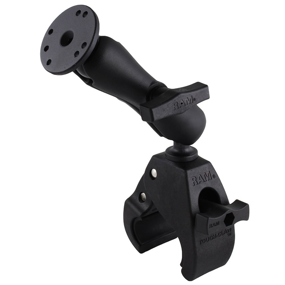 RAM Mount Large Tough-Claw Base w/Double Socket Arm & 1.5" Round Base Adapter [RAP-401-202U] - Houseboatparts.com