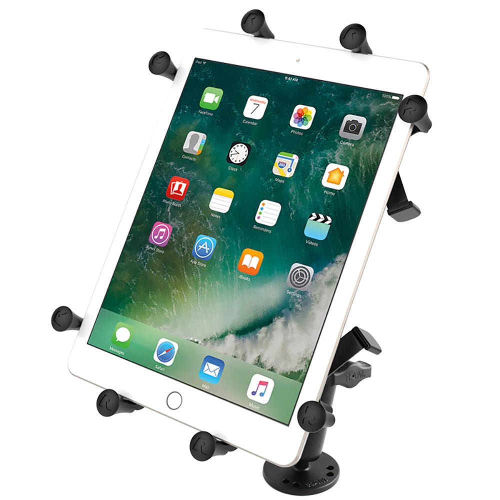 RAM Mount X-Grip III Large Tablet Holder w/ Long Flat Surface Mount [RAM-B-101-C-UN9U] - Houseboatparts.com