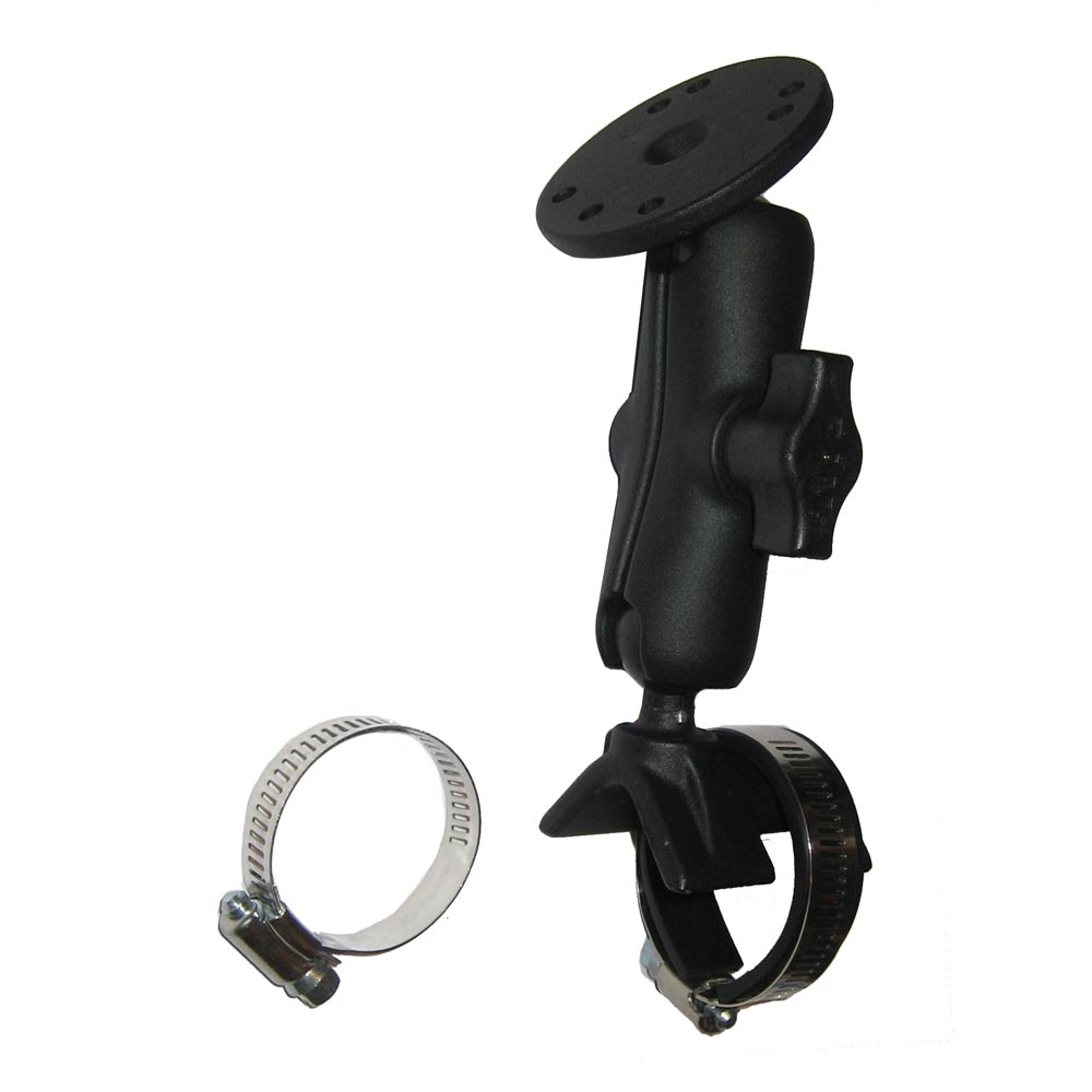 RAM Mount Strap Mount w/Arm & Round Base [RAM-B-108U] - Houseboatparts.com