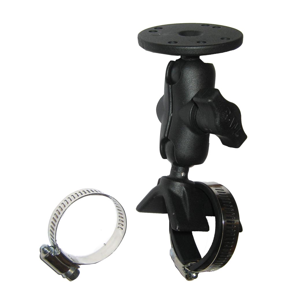 RAM Mount Strap Mount w/Short Arm & Round Base [RAM-B-108U-A] - Houseboatparts.com